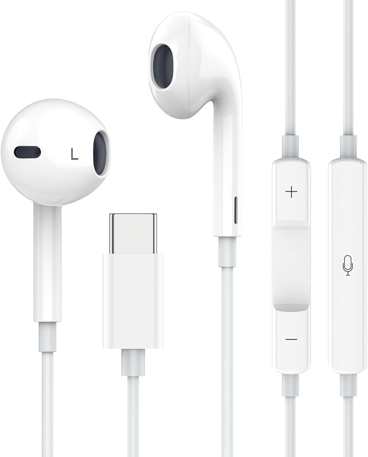 USB-C Wired Earphones with Microphone & Volume Control