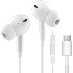 Premium USB-C Wired Earbuds with In-line Mic & Volume Control